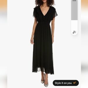 The Kooples Ruffled Midi  Dress